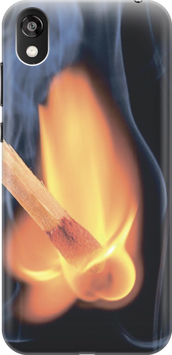

Чехол на Honor 8S/Huawei Y5 (2019) "Горящая спичка", Оранжевый;черный, 4496