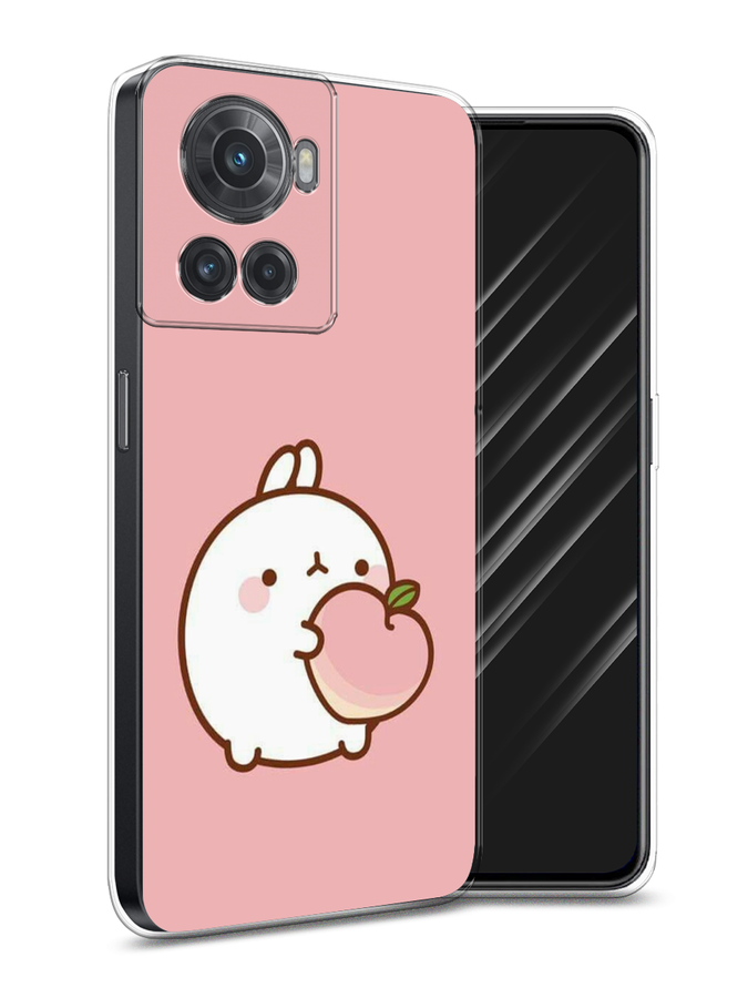 

Чехол Awog на OnePlus 10R / ВанПлас 10R "Кролик с персиком", Разноцветный, 152950-1
