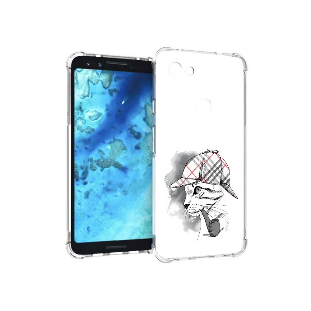 Чехол MyPads Tocco для Google Pixel 3 кошка с трубкой