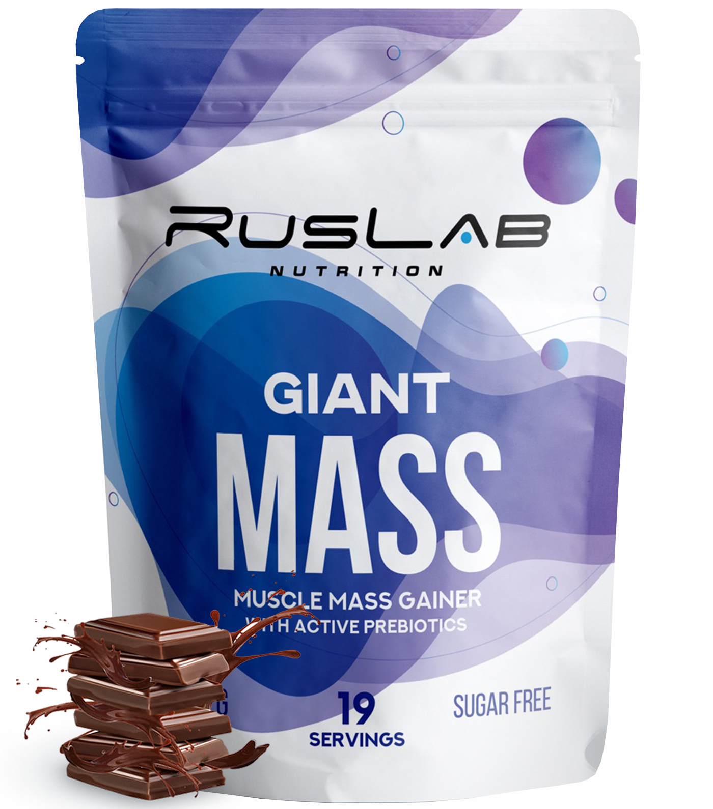 Гейнер RusLabNutrition Giant Mass 950гр вкус шоколад