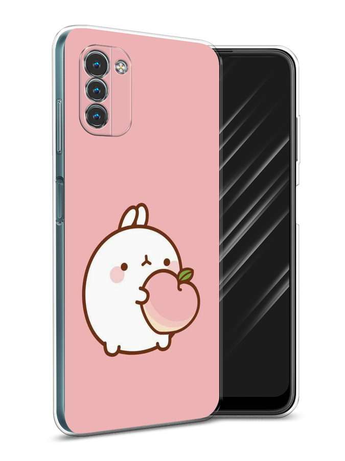 

Чехол Awog на Nokia G11 / Нокиа G11 "Кролик с персиком", Разноцветный, 125150-1