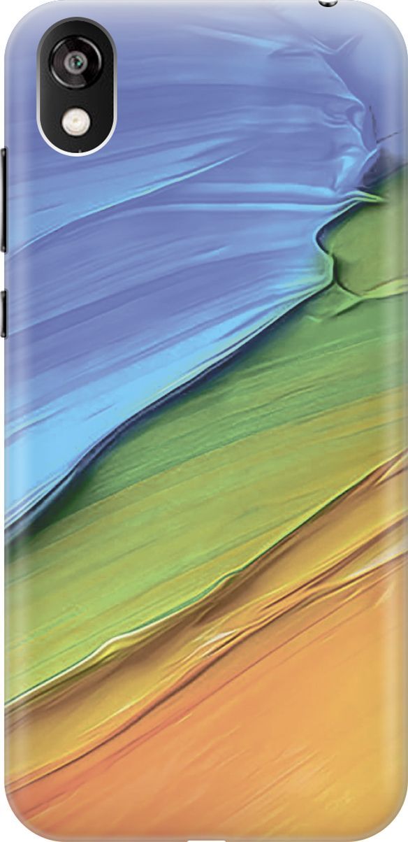 

Чехол на Honor 8S/Huawei Y5 (2019) "Желто-синие ткани", Голубой;оранжевый, 6381