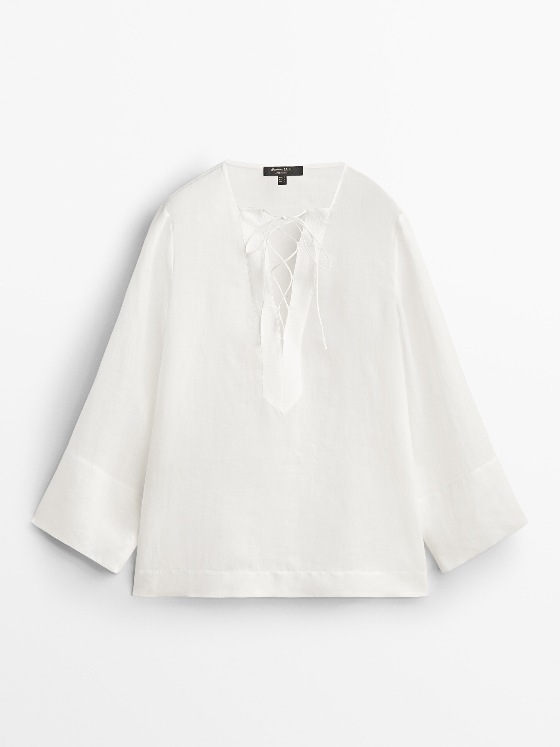 

Блуза женская Massimo Dutti 05124519250 белая XS, 05124519250