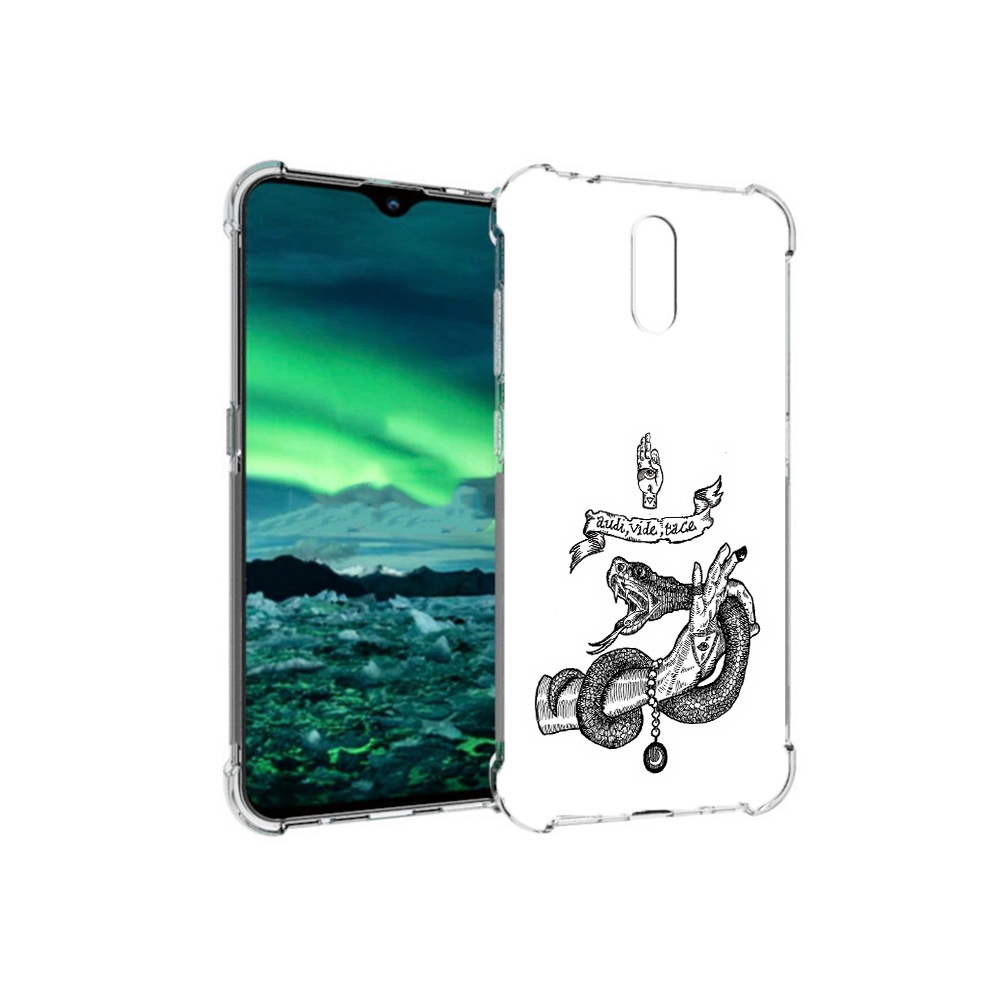 

Чехол MyPads Tocco для Nokia 2.3 змея на руке рисунок (PT142254.97.366), Прозрачный, Tocco