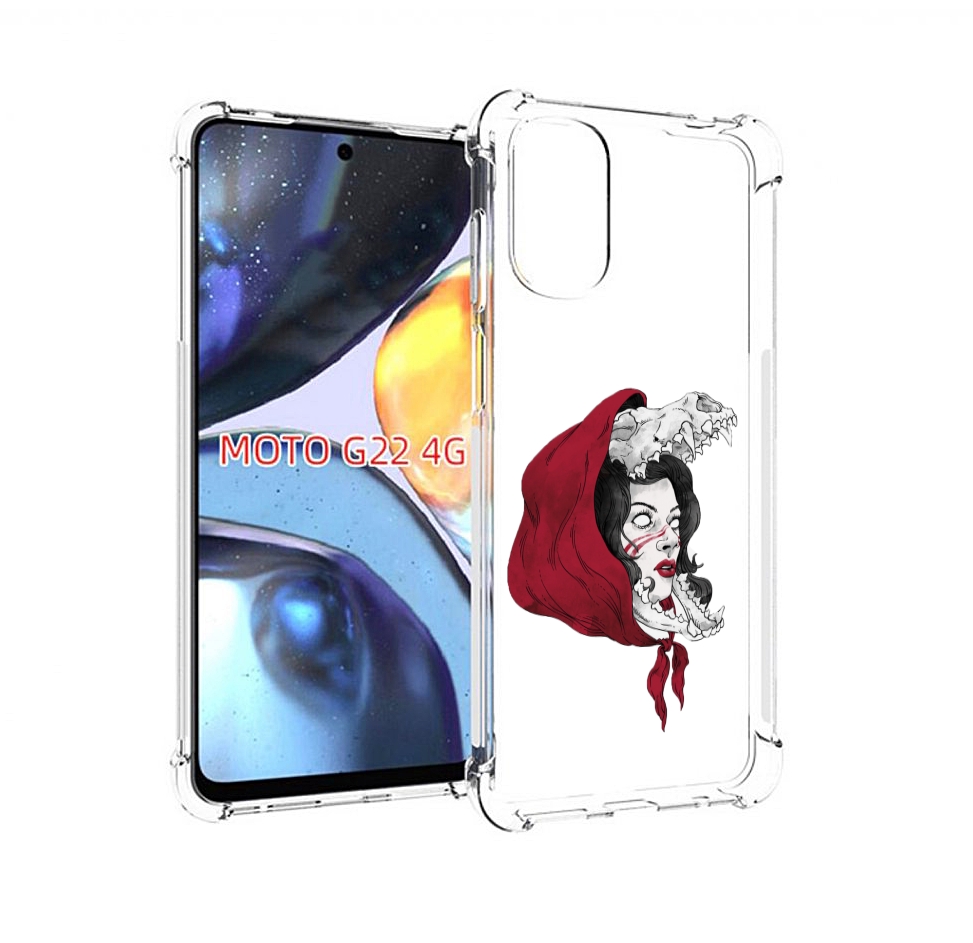 

Чехол MyPads Красная шапочка и волк женский для Motorola Moto G22 4G, Прозрачный, Tocco