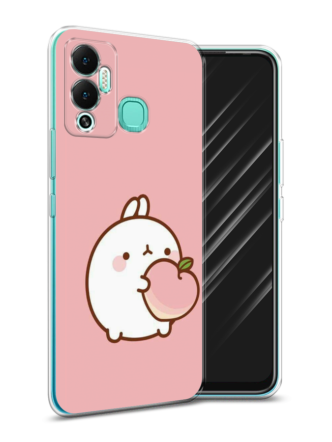 

Чехол Awog на Infinix Hot 12 Play "Кролик с персиком", Разноцветный, 3101750-1