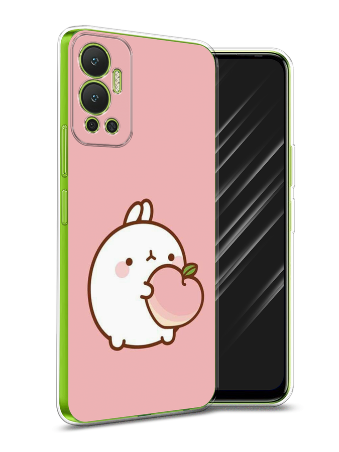 

Чехол Awog на Infinix Hot 12 "Кролик с персиком", Разноцветный, 3101350-1