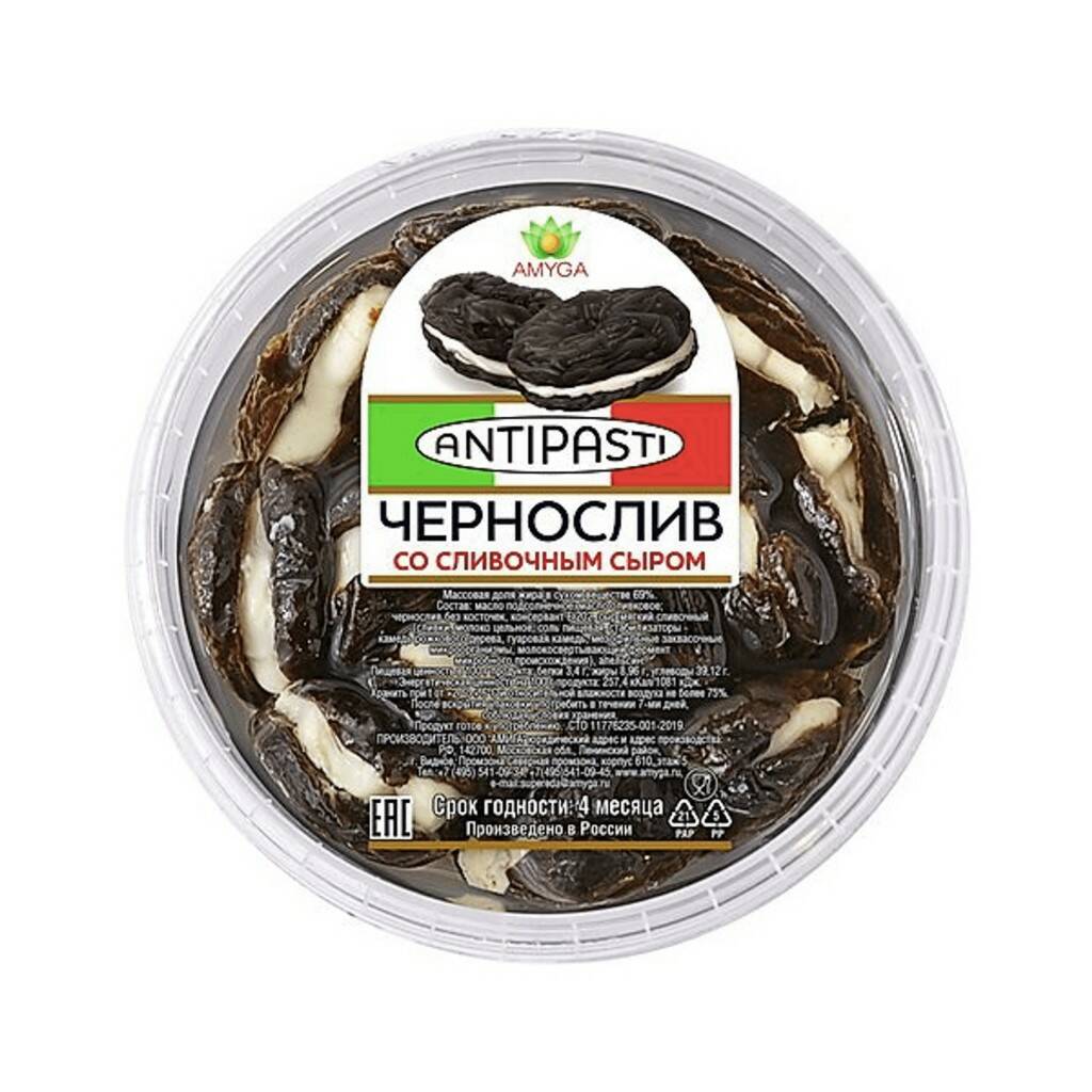 

Чернослив Antipasti со сливочным сыром 250 г