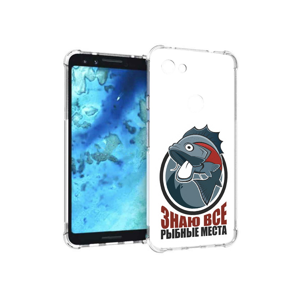 

Чехол MyPads Tocco для Google Pixel 3 знаю все рыбные места, Прозрачный, Tocco