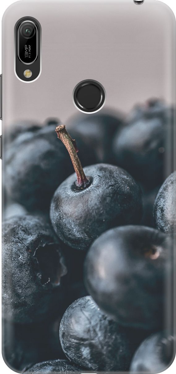 

Чехол на Honor 8A/8A Pro/Huawei Y6 (2019)/Y6 Prime (2019) "Голубика", Розовый;черный, 6373