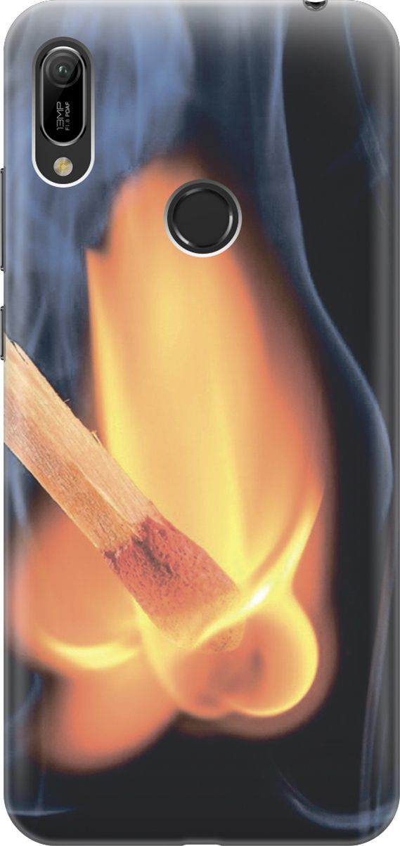

Чехол на Honor 8A/8A Pro/Huawei Y6 (2019)/Y6 Prime (2019) "Горящая спичка", Оранжевый;черный, 4502