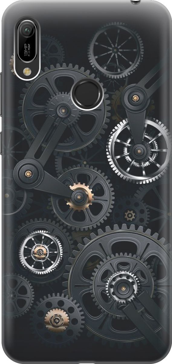 

Чехол на Honor 8A/8A Pro/Huawei Y6 (2019)/Y6 Prime (2019) "Механизм", Белый;серый, 4502