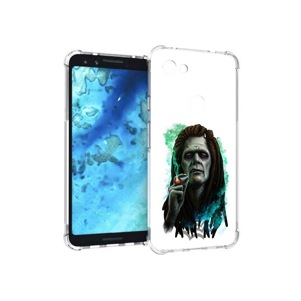 

Чехол MyPads Tocco для Google Pixel 3 зеленый мужчина с сигаретой, Прозрачный, Tocco