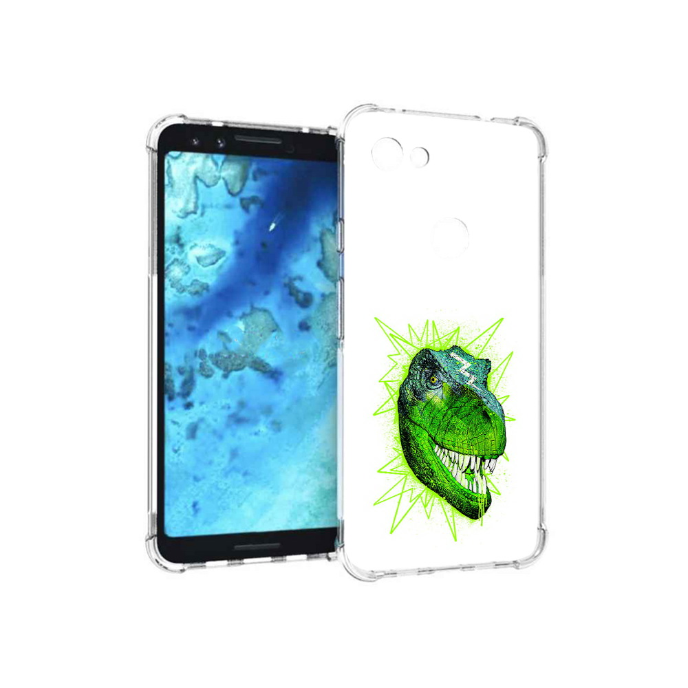 

Чехол MyPads Tocco для Google Pixel 3 зеленый динозавр, Прозрачный, Tocco