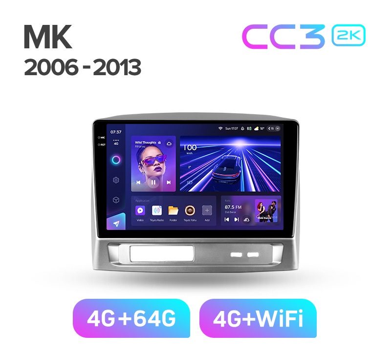 Магнитола TEYES GEELY MK 2006-2013 г CC3 2K 464ГБ 3689000₽