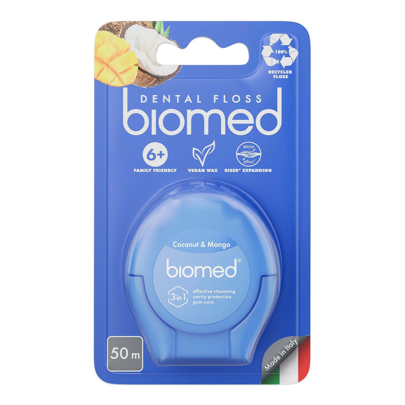 Зубная нить BioMed кокос-манго 50 м