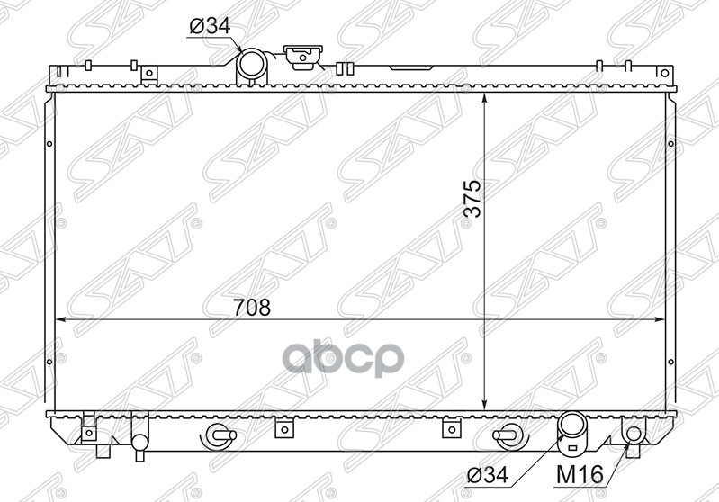 

Радиатор Toyota Altezza/Lexus Is200/Is300 1Gfe/2Jzge 98-05 Sat Арт. Ty00055
