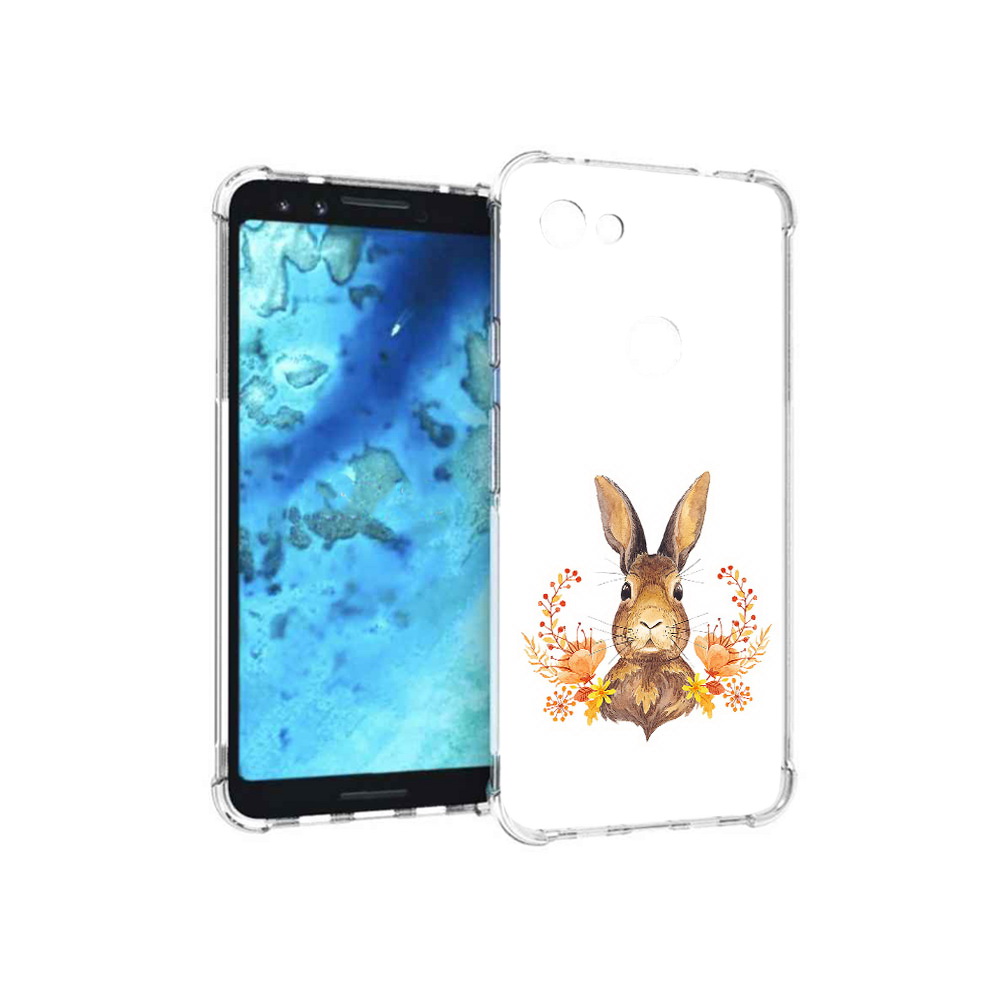 

Чехол MyPads Tocco для Google Pixel 3 зайка в цветах, Прозрачный, Tocco