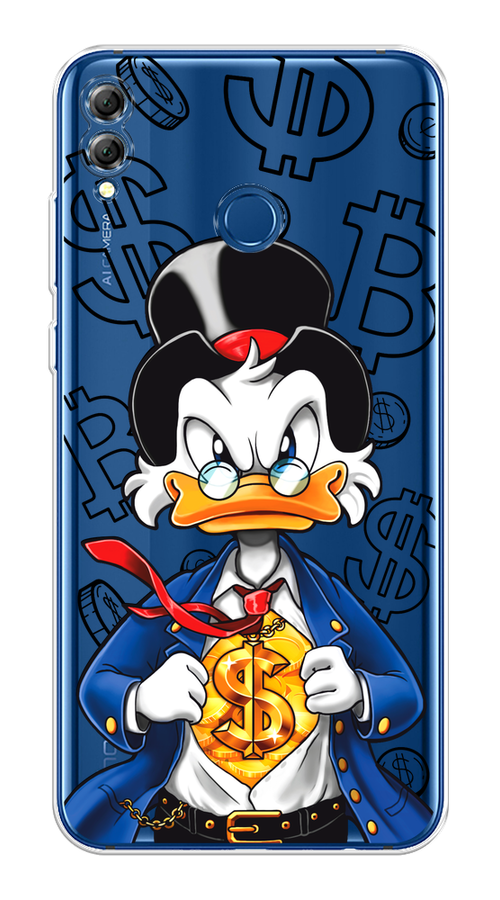 

Чехол на Honor 8X "Scrooge Goldman", Черный;белый;синий, 66750-1