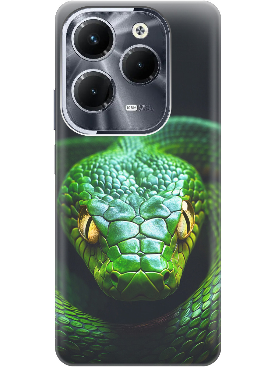 

Силиконовый чехол на Infinix Hot 40 / Hot 40 Pro с принтом "Зеленая змея", Прозрачный;черный;серебристый;зеленый, 778679213