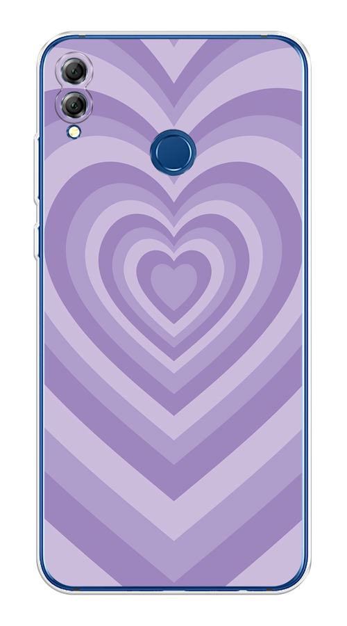

Чехол на Honor 8X "Violet heart latte", Фиолетовый, 66750-1
