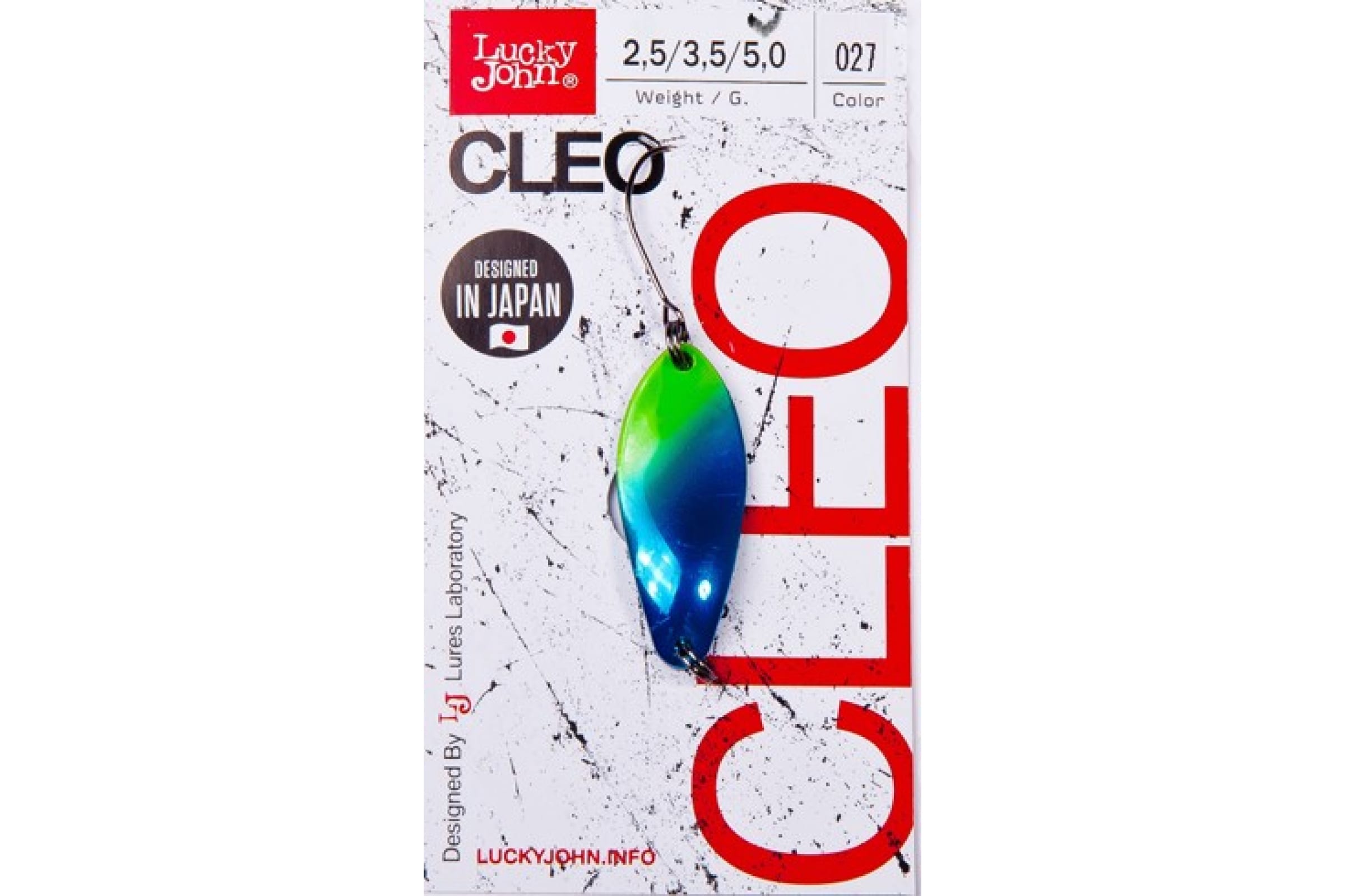 

Блесна колеб. Lucky John CLEO длин.41мм/05,0г 027, Голубой;зеленый, Cleo