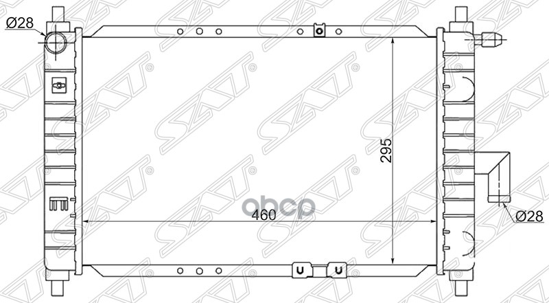 фото Радиатор daewoo matiz/chery qq 0.8/1.0 00-(трубчатый) sat арт. sg-ch0002-mt