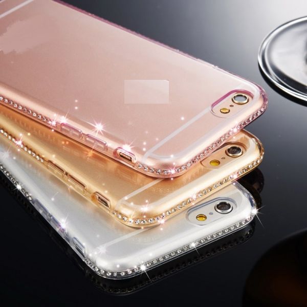 

Бампер Crown Imperial для iPhone 6/6S Gold розовые стразы, Золотистый