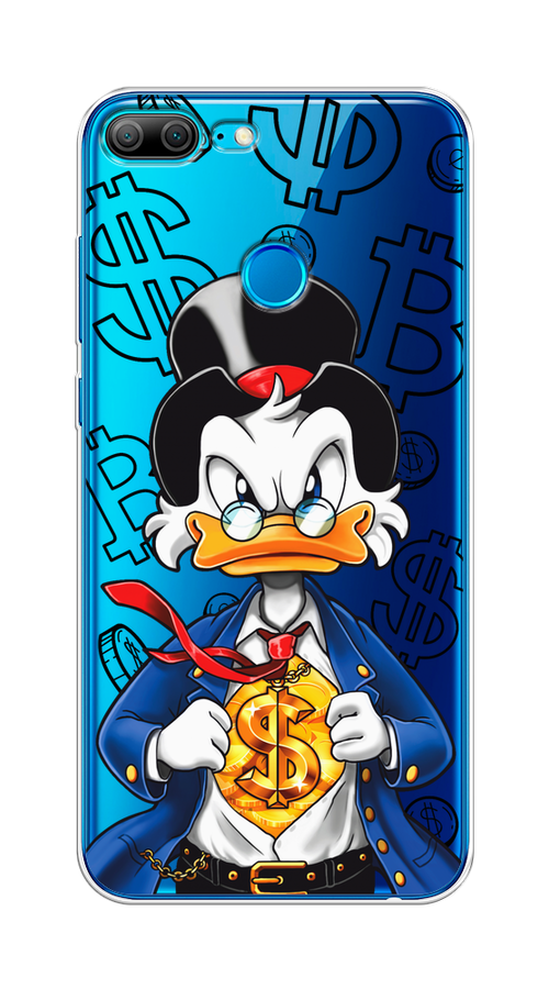 

Чехол на Honor 9 Lite "Scrooge Goldman", Черный;белый;синий, 64250-1