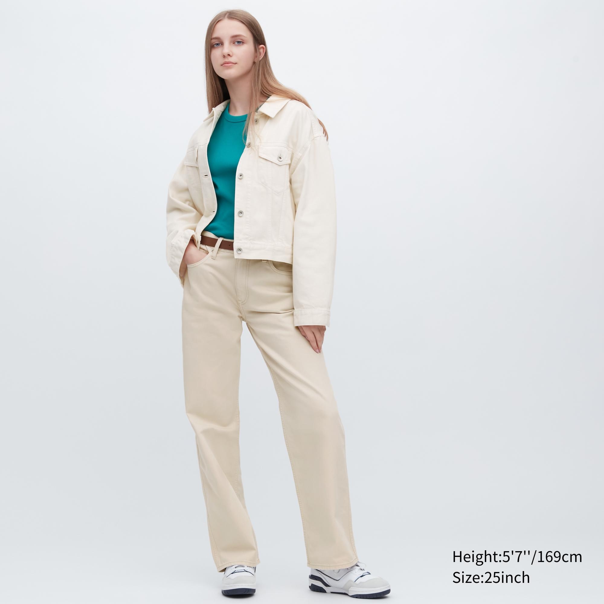Джинсы женские UNIQLO 454350COL30 бежевые 23/31 (доставка из-за рубежа)
