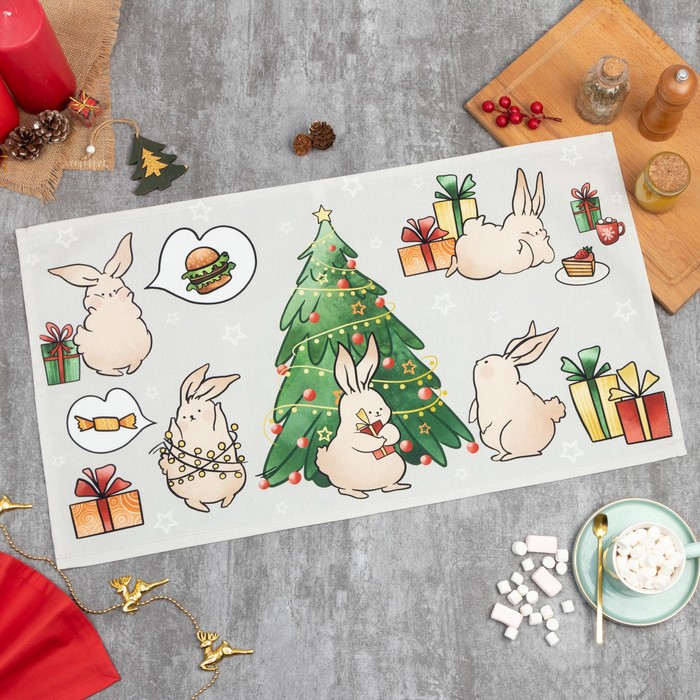 

Полотенце "Этель" Cool holiday set 40х73 см, 100% хл, саржа 190 гр/м2