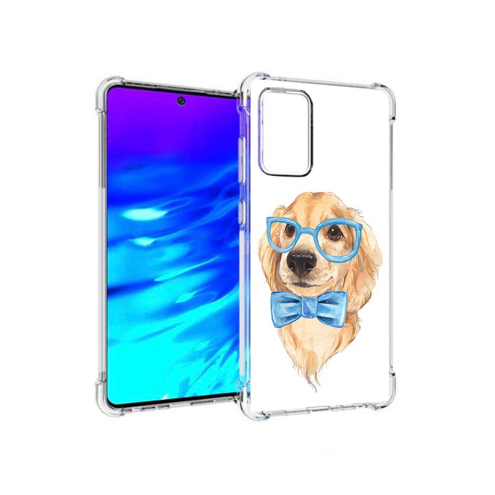 

Чехол MyPads Tocco для Samsung Galaxy A72 Собака интеллигент (PT158633.553.159), Прозрачный, Tocco