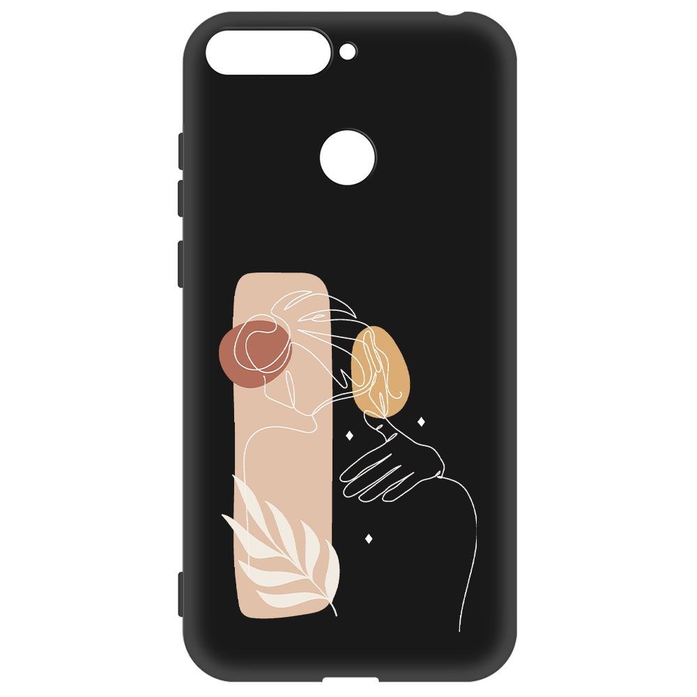 

Чехол-накладка Krutoff Soft Case Нежность для Huawei Y6 Prime (2018) черный