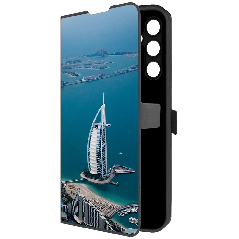 

Чехол-книжка Krutoff Eco Book для Samsung Galaxy A25 5G (A256) ОАЭ, Бурдж-эль-Араб, Черный