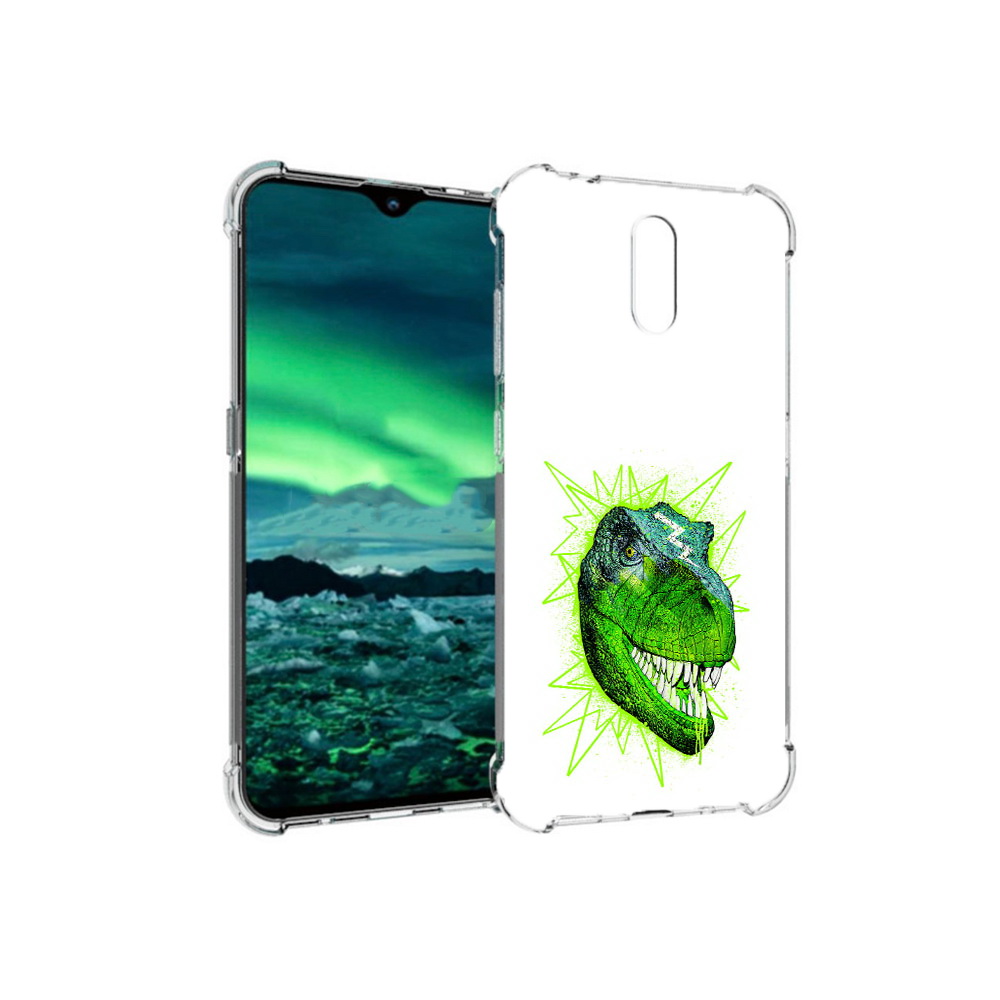 

Чехол MyPads Tocco для Nokia 2.3 зеленый динозавр (PT142254.97.358), Прозрачный, Tocco