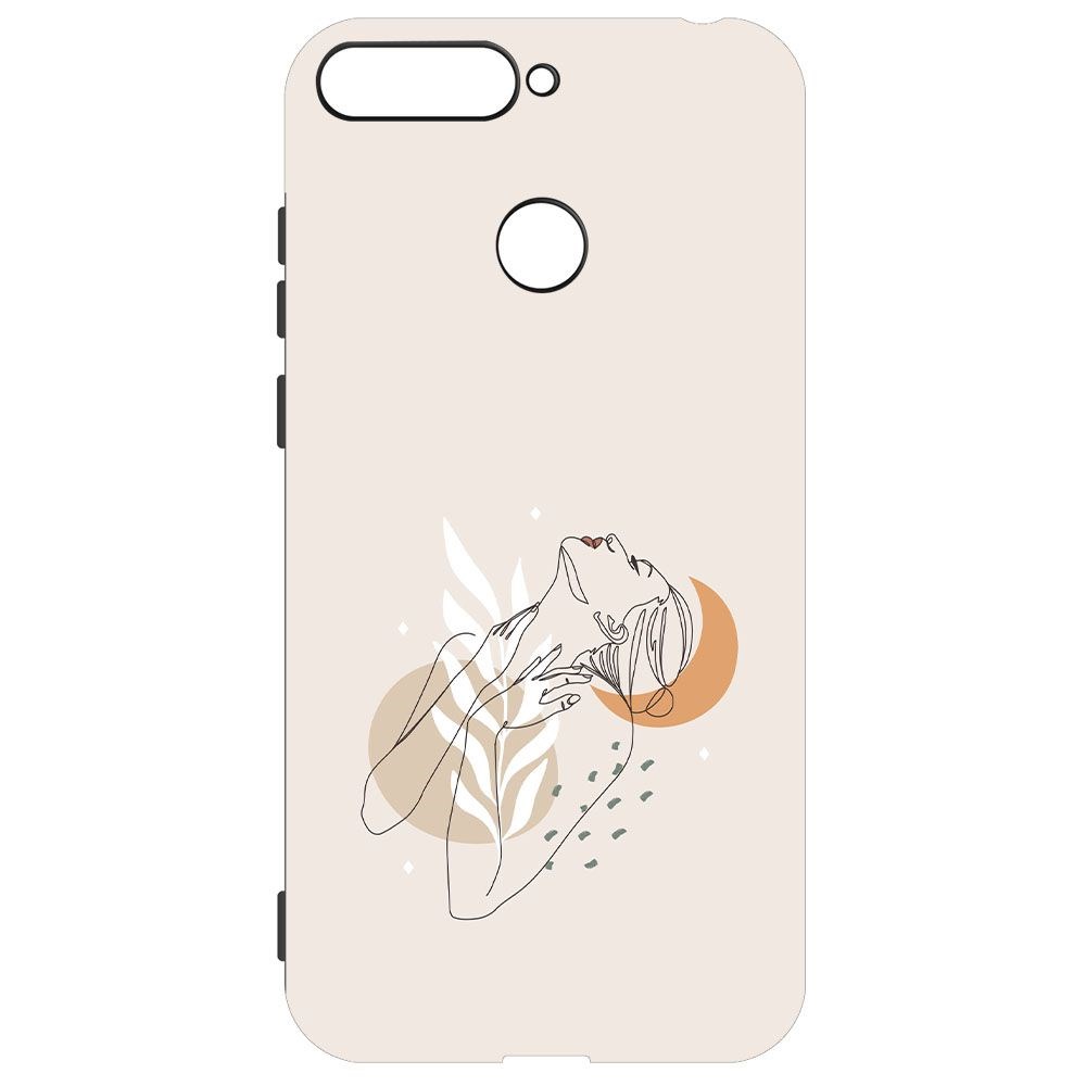 

Чехол-накладка Krutoff Soft Case Женственность для Huawei Y6 Prime (2018) черный