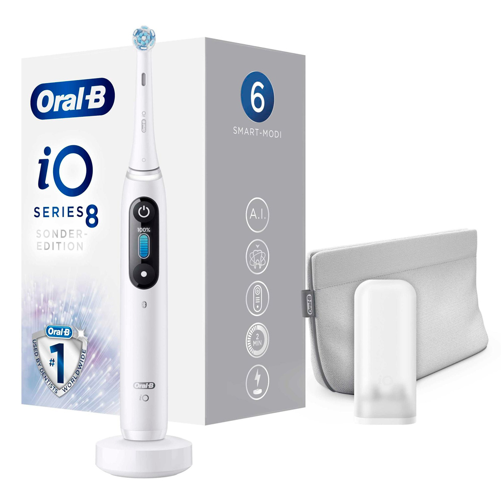 

Электрическая зубная щетка Oral-B iO 8 белая, iO 8