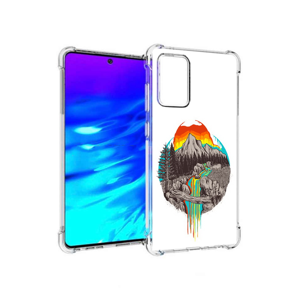 

Чехол MyPads Tocco для Samsung Galaxy A72 Радужный водопад (PT158633.553.144), Прозрачный, Tocco