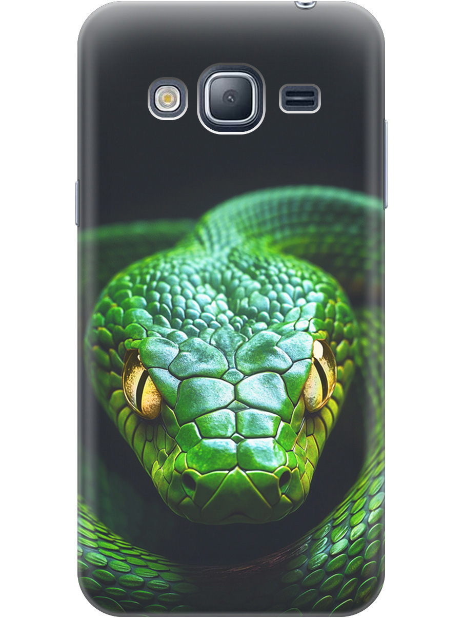 

Силиконовый чехол на Samsung Galaxy J3 (2016) с принтом "Зеленая змея", Прозрачный;черный;серебристый;зеленый, 74974113