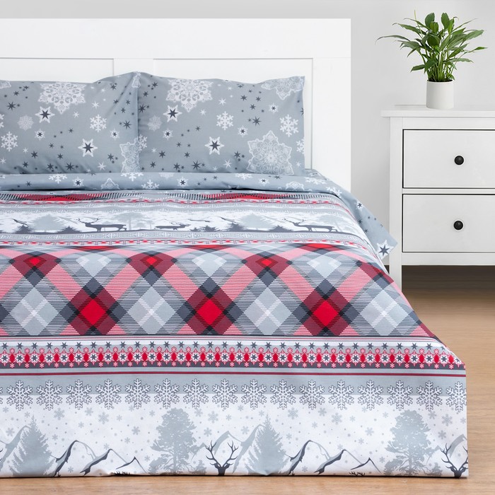 

Постельное бельё Этель 2 сп Snow time 175х215см,200х220см,50х70см-2 шт