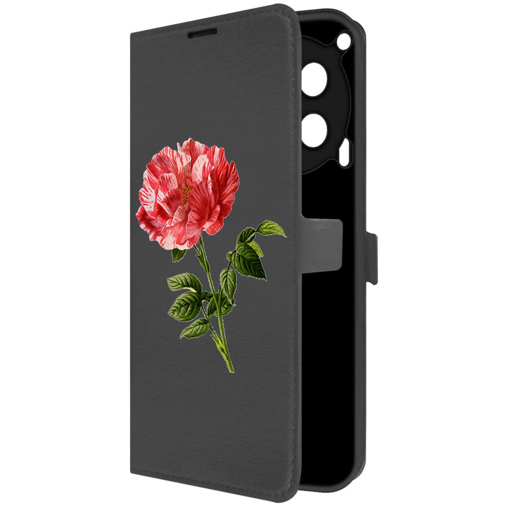 

Чехол Krutoff для Tecno Camon 30 Рисованная роза, Черный