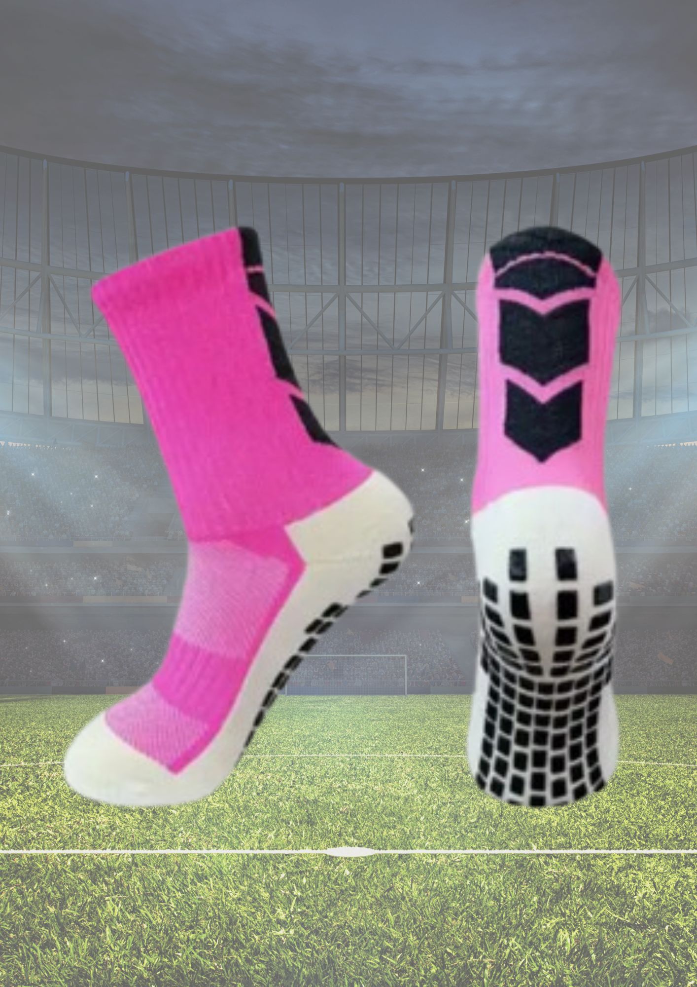 

Носки унисекс Mechta_Socks Противоскользящие футбольные розовые, Розовый, Противоскользящие футбольные