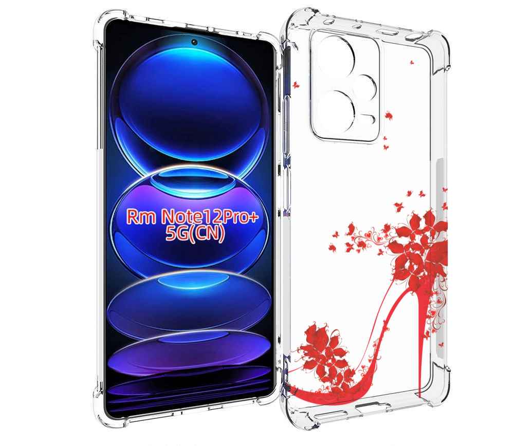 

Чехол MyPads каблук-в-цветах для Xiaomi Redmi Note 12 Pro + Plus, Прозрачный, Tocco