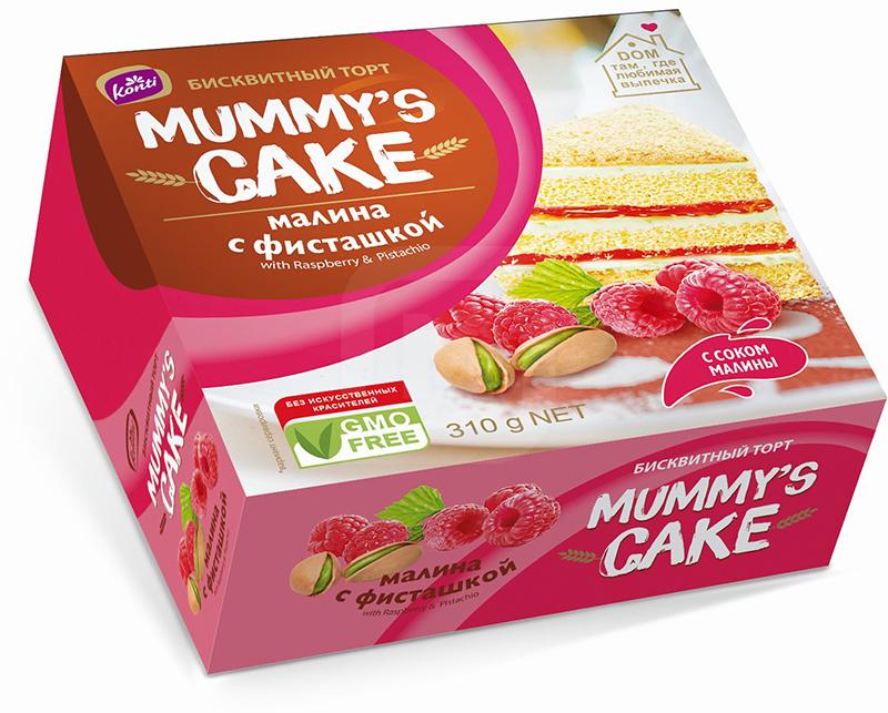 Торт Konti Mummy's cake бисквитный малина с фисташкой 310 г