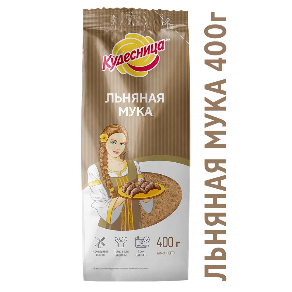 Мука Кудесница льняная 400 г