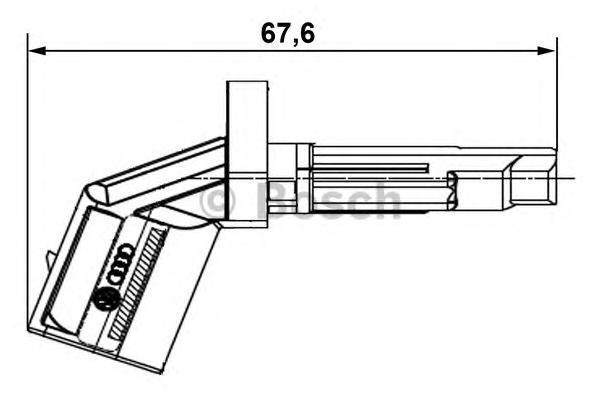 

BOSCH Датчик вращения колеса [ABS] AUDI A4-A8/Q5/R8 1.8-6.3 04.02->, VW PHAETON 3.0-6.0 04