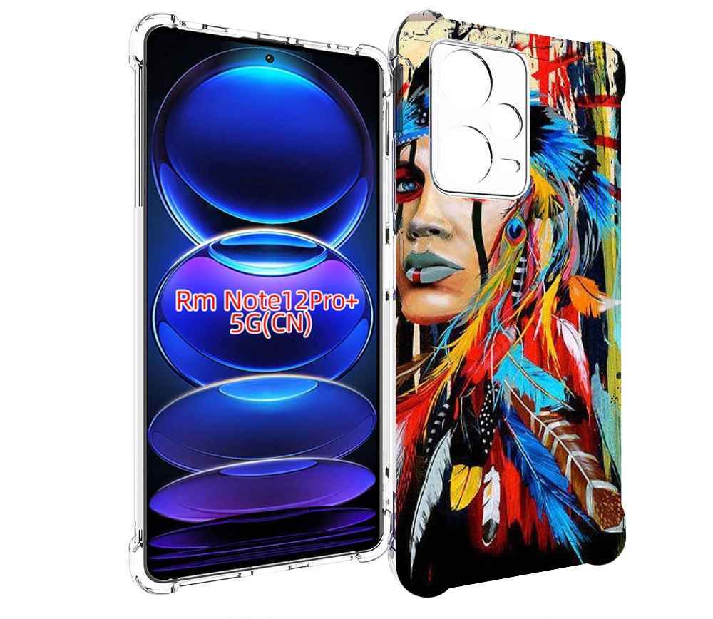 

Чехол MyPads индеец расписной для Xiaomi Redmi Note 12 Pro + Plus, Прозрачный, Tocco