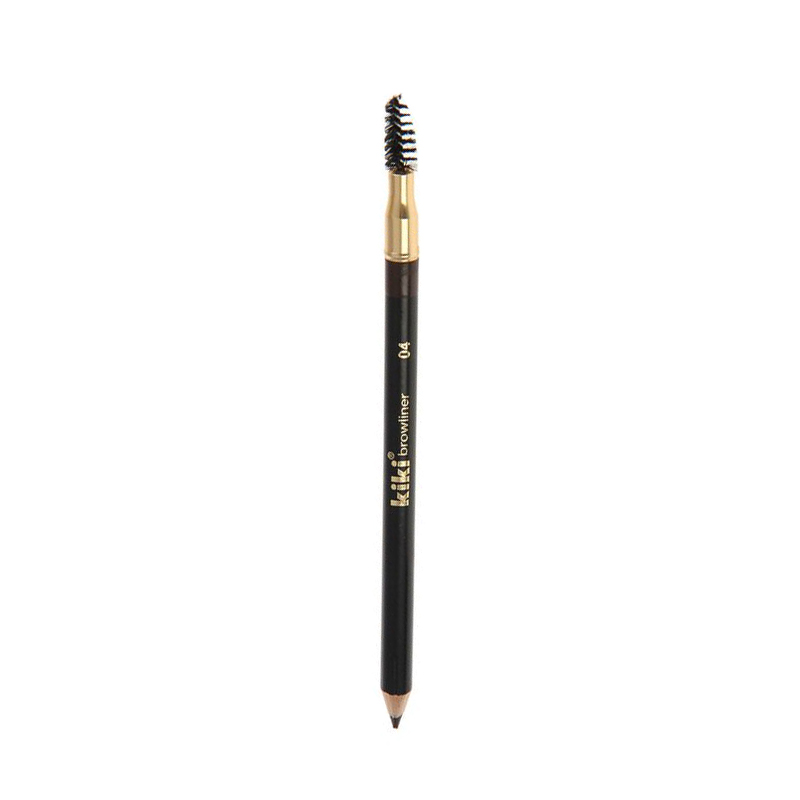 Карандаш для бровей KIKI Browliner с щеточкой 04 темно-коричневый pupa карандаш для бровей 003 темно коричневый true eyebrow pencil 1 г