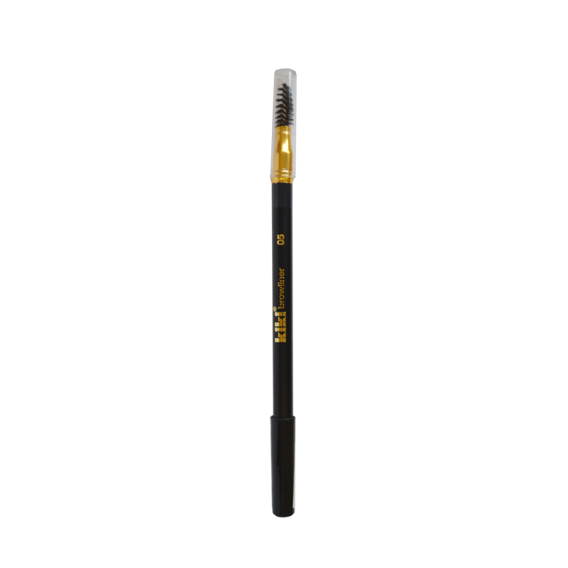 Карандаш для бровей KIKI Browliner с щеточкой 05 черный карандаш для губ kiki с кисточкой 02 темно бежевый 2 шт