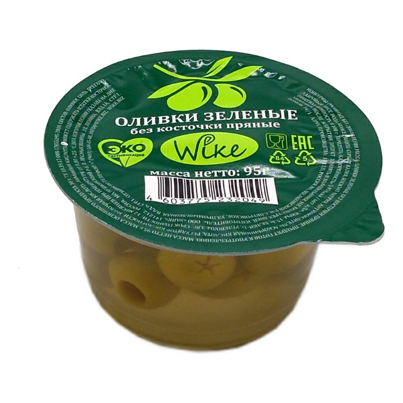

Оливки зеленые Wike 95 г